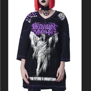 Killstar Black and Purple Graphic Jersey